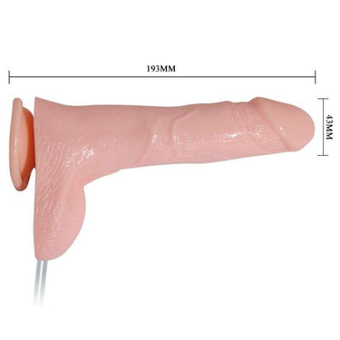 Dildo Vibrante Realistico con Eiaculazione e Ventosa Forte